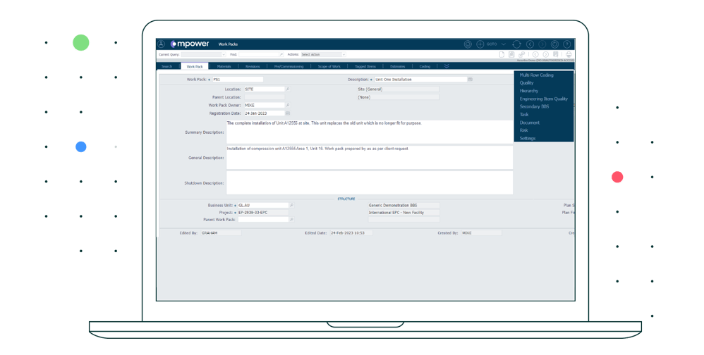 Proarc-Engineering-Document-Management-Software-Dashboard-Work-Packs