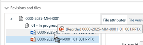 Reorder Files Within a Revision